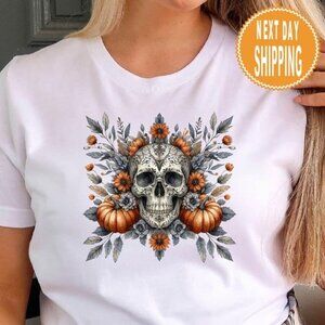 Skeleton Pumpkin Shirt, Pumpkin Halloween Sweatshirt, Skull Pumpkin Shirt
